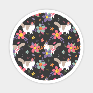 Ragdoll Cat and Flower Crown Magnet